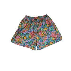 Vintage Jacque & Koko Women's Multi Colorful High Waist Shorts - 26/28